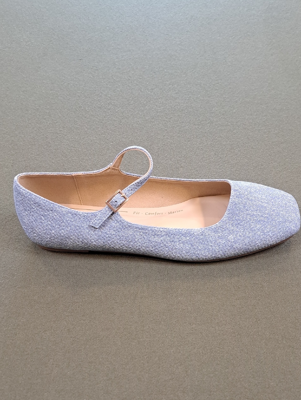 Journee Carrie Mary Jane Flat - Color: Denim - Size: 9